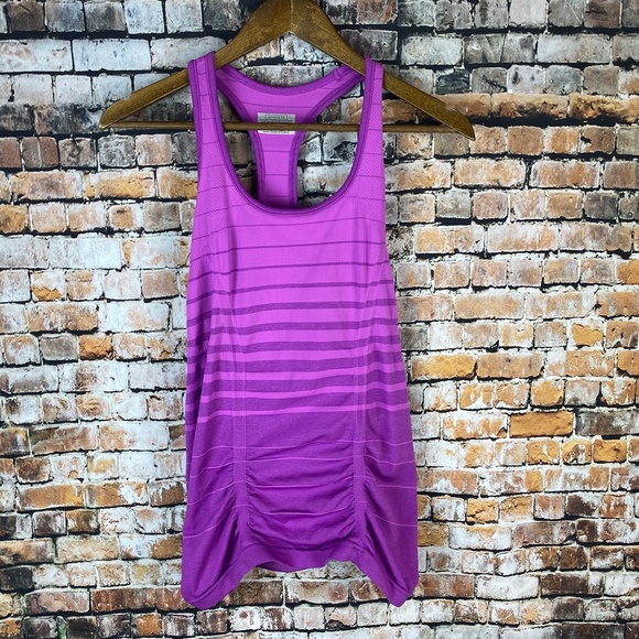 Athleta Purple Stripe Racerback Tank - Picture 1 of 7